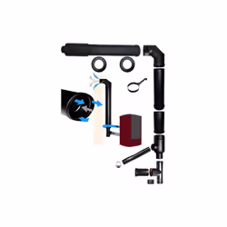 Description générale Kit d'aspiration et d'évacuation coaxiale pour poêle à pellets, conçu pour une installation horizontale. ...