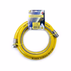 Tuyau flexible gaz pour cuisine monocuiseur m/fl 1,5 m 1/2". Marquage CE conforme a la norme EN 14800. Tuyau gaz CE norme de ...