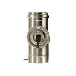 Cheminée double paroi isolé air élément d'inspection inox dn 180/200