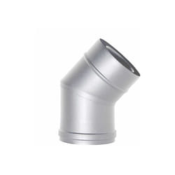 Cheminee coaxial courbe en acier inoxydable 45 d. 80/130 ce Poele a granules Fabrique en Italie