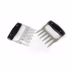 2 pièces. Pince à griffes pour tirer la viande (porc effiloché, buf) en inox avec manche en plastiqueDimensions : 11,5 x 10,5 ...