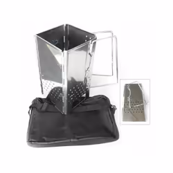 Allume-cheminée pour barbecue à charbon de bois, PLIABLE, en acier inoxydable lourd (épaisseur 0,8 mm.) Idéal comme allume-fe ...
