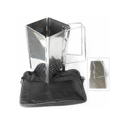 MBM - Barbecue bbq briquet charbon de bois lourd inox allume cheminée pliable