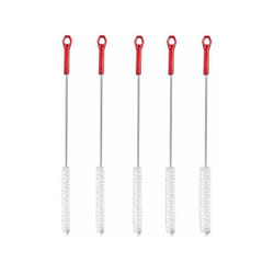 MBM - Lot de 5 brosses en nylon avec embout éventail pour nettoyer chaudière, brûleur, poêle