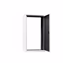 Meuble cache-chaudière en tôle peinte en blanc, avec isolation intérieure noire.Dimensions : H80 L45 P33Avec serrure de sécur ...
