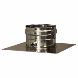 Plaque de drainage fermée Conduit d'air isolé en acier inoxydable DN 80/100. La plaque fermée est utilisée à la base du condu ...
