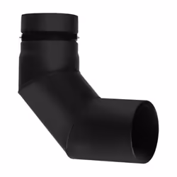 Coude 90 DN 80 emaille, peint a 600 degres, pour poele a pellets ou a bois. Tube en acier noir emaille a 600 degres CE, fabri ...