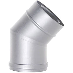Cheminee coaxial courbe en acier inoxydable 45 d. 80/125 ce Poele a granules Fabrique en Italie