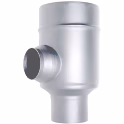 Element separateur de tube coaxial en inox diametre 80/125 CE en acier 316 pour poele a pellets. Fabrique en Italie. Conduit ...