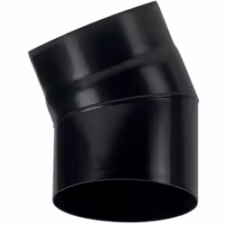 Coude 30 DN 150 mm, 600 degres, emaille peint en noir pour poele a bois. Fabrique en Italie. Élement en acier au carbone soud ...