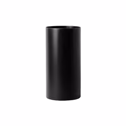 Embout femelle/femelle DN 125 mm, 600 degres, emaille peint noir pour poele a bois. Fabrique en Italie. Élement en acier au c ...