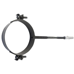 MBM - Cheminee Collier de serrage mural avec collier et bouchon, Cheminee noir dn 80