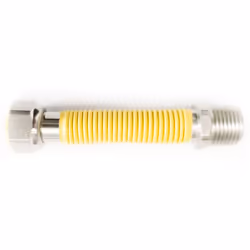 10 pcs tuyau flexible gaz jaune en acier inoxydable 1/2' 100 / 160 mm selon la norme UNI 11353. Pour chaudière/cuisine. Tuyau ...