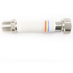 MBM - Tuyau flexible extensible gaz inox 10 pcs 1/2'' 100 / 160 mm uni 11353 dm 174 blanc