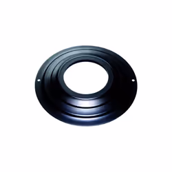 Rosace DN 80 mm d. exterieur 230 mm. peint noir conduit de cheminee pellets