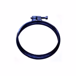 Collier en acier inoxydable peint en noir pour tube de 80 mm.