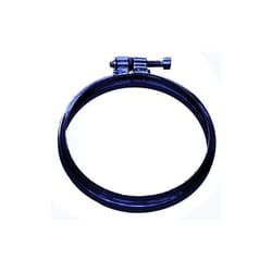 Collier de serrage du conduit de fumee dn 80 mm granules inox vernis noir