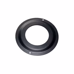 Petite rosace DN 80 mm d. exterieur 150 mm. peint en noir conduit de cheminee.