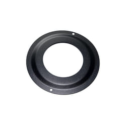 Petite rosace dn 80 mm d. exterieur 150 mm. peint en noir conduit de cheminee.