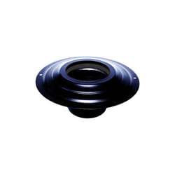Rosace avec coffre dn 80 mm d. exterieur 230 mm. en acier inoxydable peint noir pour poele a granules ou a bois tube noir ce Made in Italy