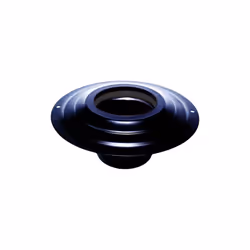 Rosace avec coffre DN 100 mm d. exterieur 230 mm. en acier inoxydable peint noir pour poele a granules ou a bois tube noir ce ...