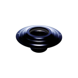 Rosace avec coffre dn 100 mm d. exterieur 230 mm. en acier inoxydable peint noir pour poele a granules ou a bois tube noir ce Made in Italy
