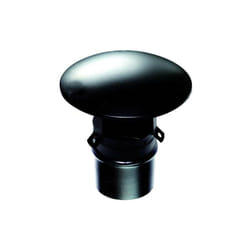 MBM - Embout de chapeau chinois male conduit de cheminee, tuyau 80 mm en acier inoxydable peint noir granules