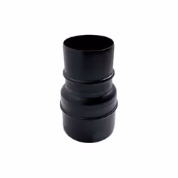 Reduction d. 100 male - 80 male, laque 600 degres pour poele a granules ou a bois. Tube en acier emaille noir 600 degres CE M ...