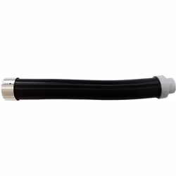 Kit d’aspiration pour poeles a pellets. Tube DN 50 noir flexible extensible 150 cm conduit de cheminee pellet. Contenu:1 tube ...