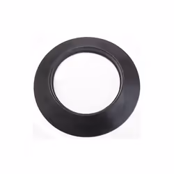 Rosace noire en silicone DN 120 mm d. exterieur 200 mm. cheminee pellets