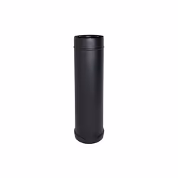 Element droit tube coaxial noir L 0,25 m diametre 100/150 CE en acier 316 pour poele a pellets. Fabrique en Italie. Conduit c ...