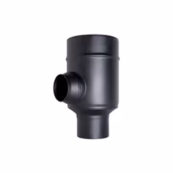Element separateur de tube coaxial noir diametre 80/130 CE en acier 316 pour poele a pellets. Fabrique en Italie. Conduit coa ...