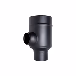 Element separateur de tube coaxial noir diametre 100/150 CE en acier 316 pour poele a pellets. Fabrique en Italie. Conduit co ...