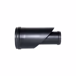 Tube coaxial noir simple paroi de raccordement coaxial diametre 80/130 CE en acier 316 pour poele a pellets. Fabrique en Ital ...