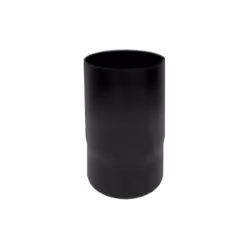 Tuyau de 0,25 m DN 120 mm, 600 degres, emaille peint en noir pour poele a bois. Fabrique en Italie. Élement en acier au carbo ...