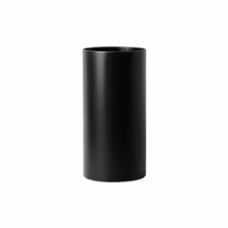 Embout femelle/femelle DN 150 mm, 600 degres, emaille peint noir pour poele a bois. Fabrique en Italie. Élement en acier au c ...