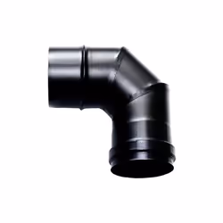 Courbe 90 DN 100 emaillee, peinte a 600 degres, pour poeles a granules ou a bois. Element en acier au carbone soude TIG sans  ...