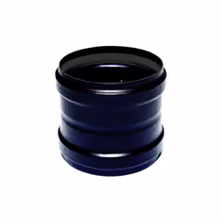 Douille femelle/femelle DN 80 emaillee, peinte a 600 degres, pour poele a granules ou a bois. Tube noir en acier emaille a 60 ...