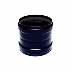 Douille femelle/femelle DN 100 emaillee, peinte a 600 degres, pour poele a granules ou a bois. Tube noir en acier emaille a 6 ...