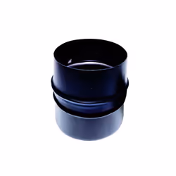 Douille male/male 80 mm emaillee, peinte a 600 degres, pour poele a granules ou a bois. Tube noir en acier emaille a 600 degr ...