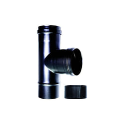Raccord chaudiere a t 90 fm-f dn 100 mm emaille 600 degres poele a pellets tube noir ce Made in Italy
