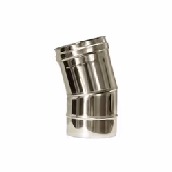 Courbe 15 conduit de cheminee DN 140 tuyau acier inoxydable 316 simple paroi. Les courbes de 15 sont utilisees pour effectuer ...