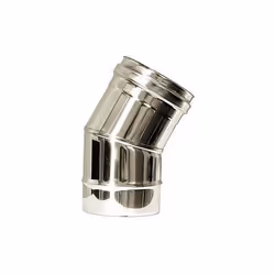 Courbe 30 conduit de cheminee DN 100 tuyau acier inoxydable 316 simple paroi. Les courbes de 30 sont utilisees pour effectuer ...