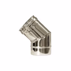 Courbe de cheminee Dn 250 courbe 45. Tuyau en acier inoxydable 316 a paroi simple. Les courbes de 90 sont utilisees pour effe ...