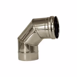 Courbe 90 conduit de cheminee DN 200 tuyau acier inoxydable 316 simple paroi. Les courbes de 30 sont utilisees pour effectuer ...