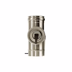 Élement d’inspection de la cheminee DN 80 tuyau en acier inoxydable 316. L’element d’inspection est installe a la base de la ...