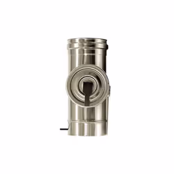 Élement d’inspection de la cheminee DN 200 tuyau en acier inoxydable 316. L’element d’inspection est installe a la base de la ...