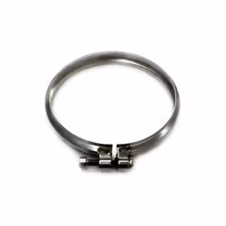 collier de serrage conduit de cheminee DN 200 tuyau en acier inoxydable 316 paroi simple. Le collier de serrage est utilise d ...
