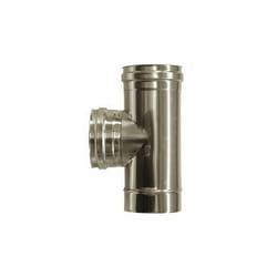 MBM - Cheminee Raccord t 90 femelle conduit d'evacuation dn 130 tuyau en acier inoxydable 316