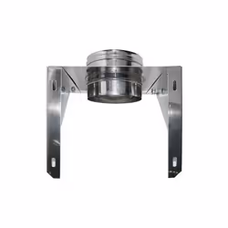 Support mural conduit de cheminee Dn 80. Tube en acier inoxydable 316 a paroi simple. Le support mural est l’element qui supp ...